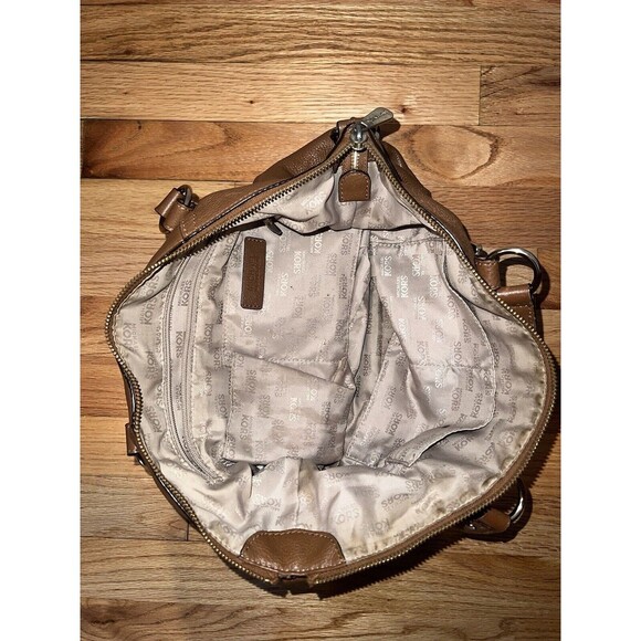 Michael Kors Large Leather Camel Brown Tote Bag - Picture 6 of 7